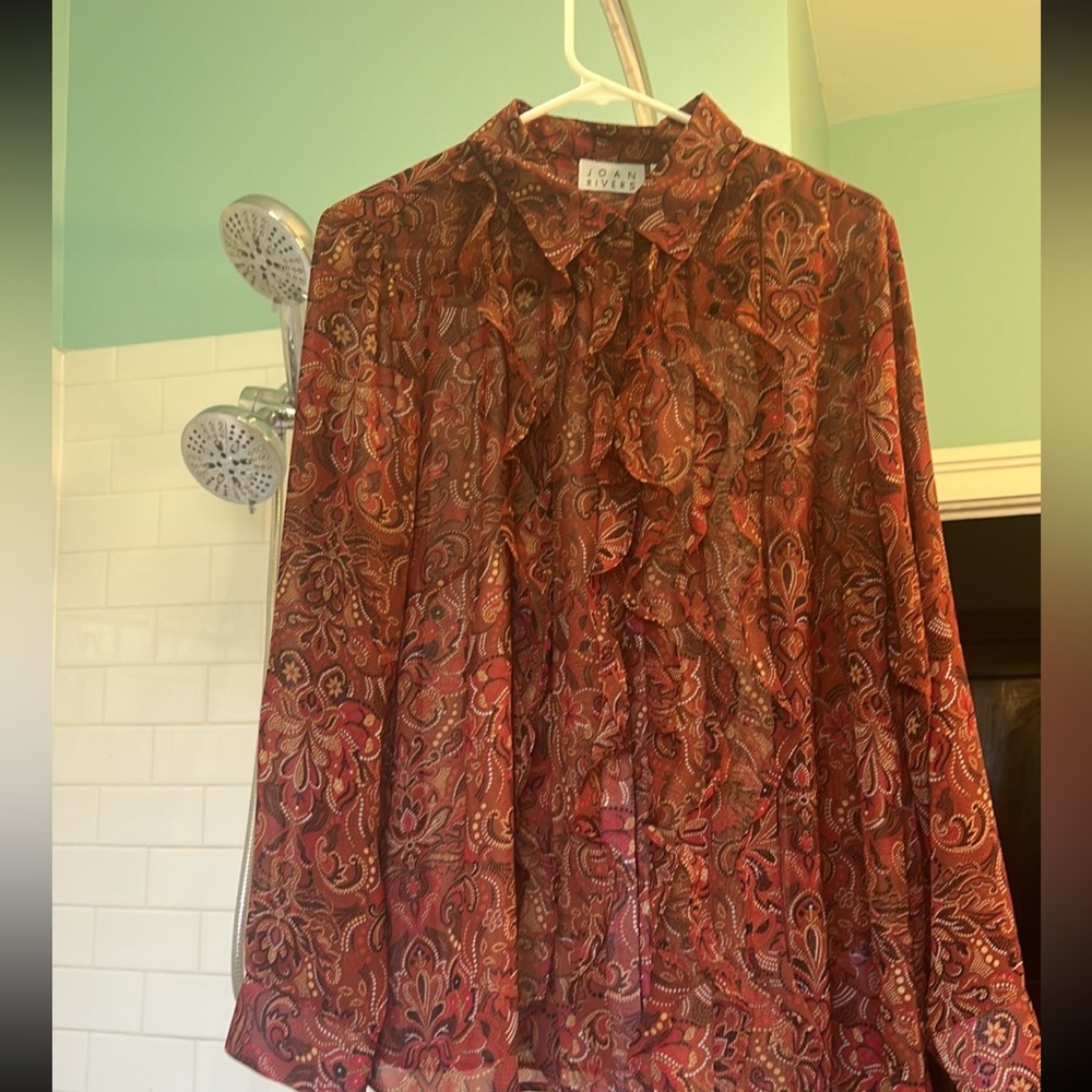 Sheer joan rivers 70s style top